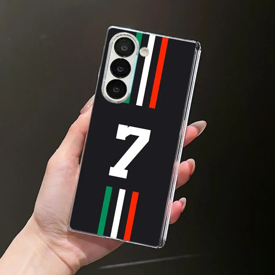 Football Star Digital Art Hard Phone Cover Case for Samsung Galaxy ZFold7 ZFold3 Z Fold 7 6 5 4 3 ZFold5 ZFold6 ZFold4