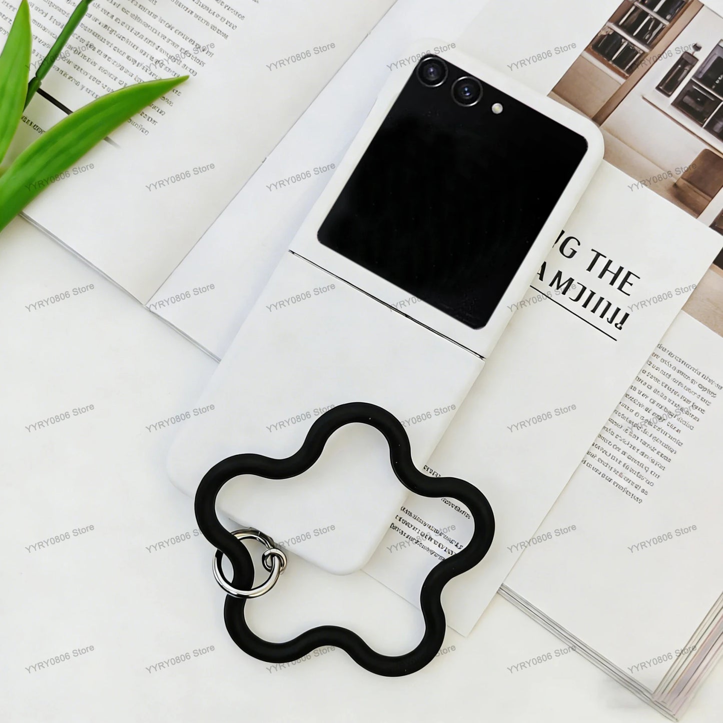 Cute Korean Gradient Color Case with Silicone Star Bracelet for Motorola Razr70/60/50 Ultra Razr60 Pro Razr 70/60/50 Back Cover