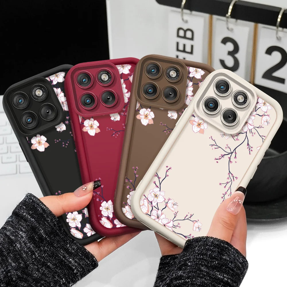 Spring Flowers Phone Case For Motorola Edge 70 60 50 40 Pro Ultra Fusion Stylus Neo 4G 5G Staircase Soft Cover