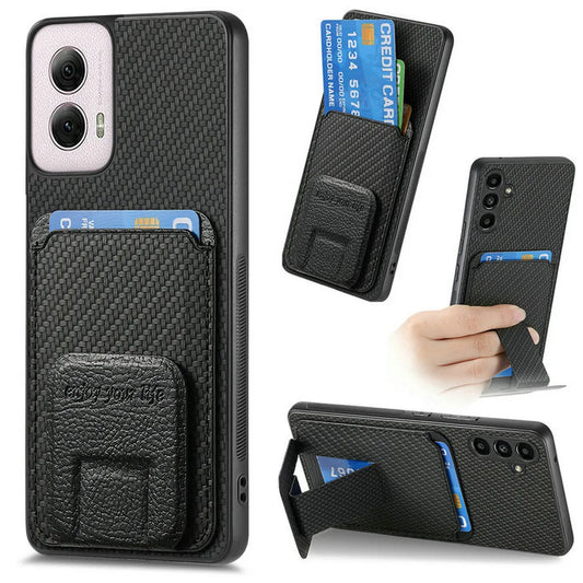 Luxury Case For Motorola G96 5G Leather Card Stand Back Funda Moto G15 Power G05 G35 G45 G55 G75 G85 G34 G96 E15 Magnet Cover