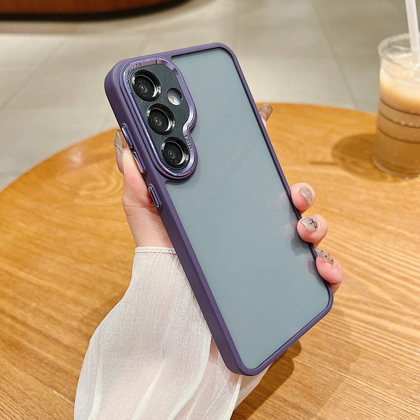 Transparent Acrylic Phone Case For Samsung Galaxy S25 S24 FE S23 Plus Ultra A55 A35 A16 A06 Metal Lens Protector Clear Cover