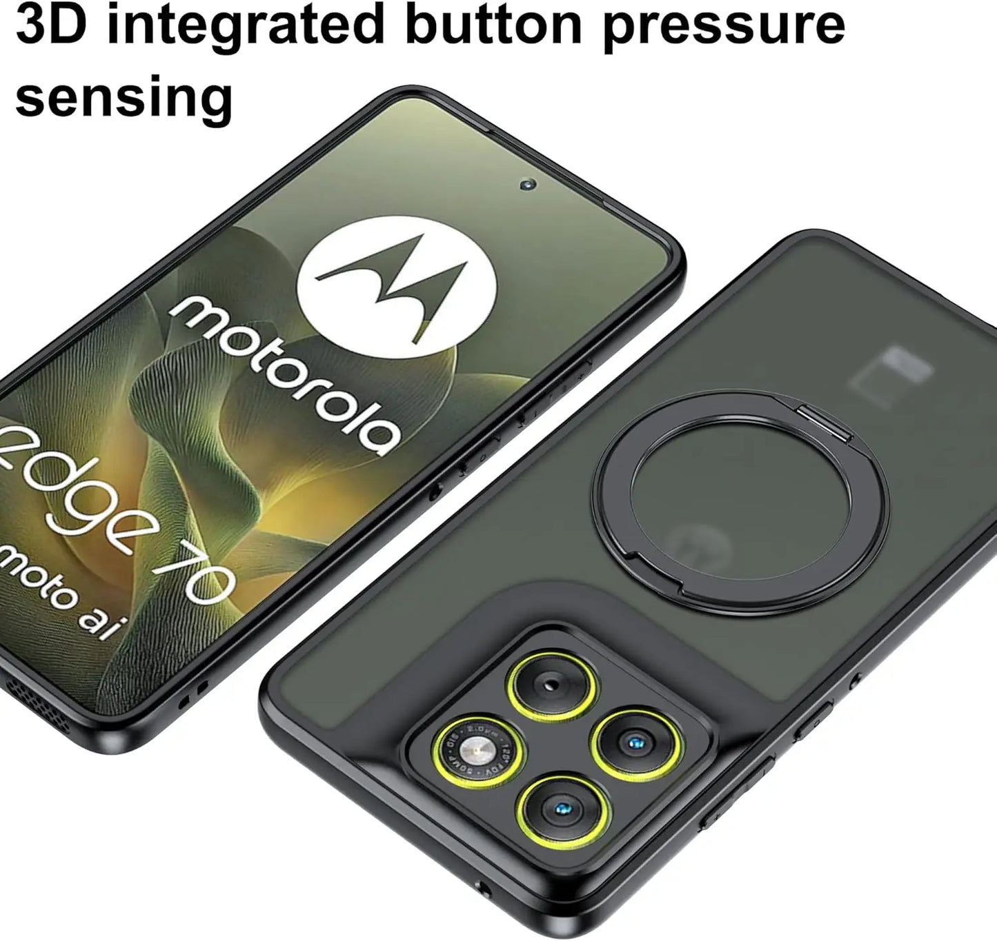 360° Rotating Shockproof Kickstand Hard Magnetic Wireless Charging Case for MOTOROLA Moto Edge 70 Fusion Plus Signature 60 Pro