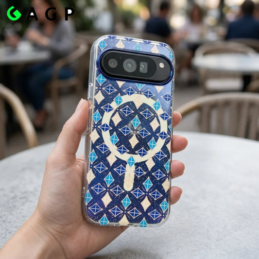 Pixel 10A For Magsafe Magnetic Check Pattern Butterfly Case for Google Pixel 10 9 Pro XL 9A 10A 10proXL Transparen Fashion Cover
