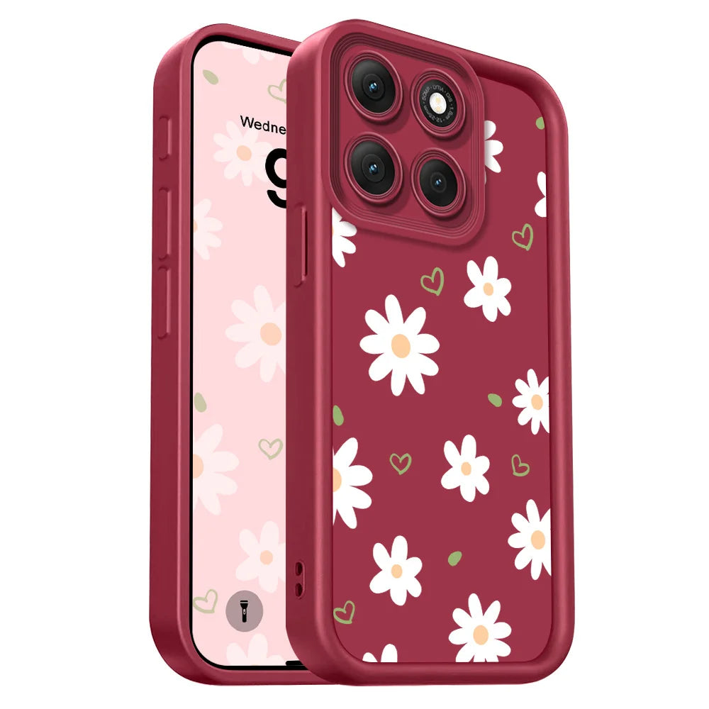 Floating Daisies Phone Case For Motorola G86 G85 G84 G75 G60 G56 G54 G53 G52 G35 G34 G32 G30 G24 G22 G15 4G 5G Staircase Soft Co