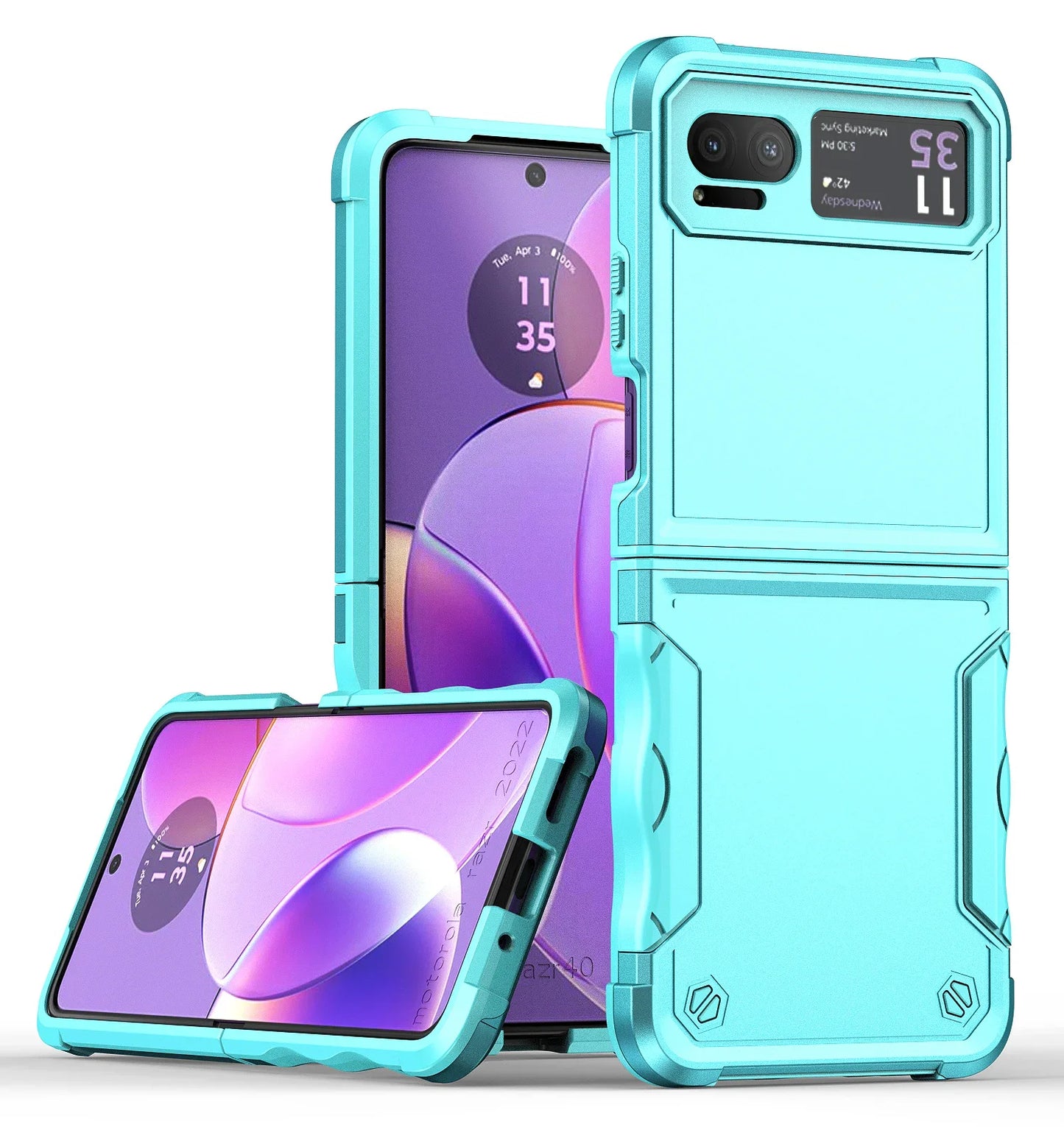 for Motorola Moto Razr 40 Case Luxury Soft Silicone Edges Hard Armor Shockproof Cute Folding Phone Cover MotorolaMotoRazr40