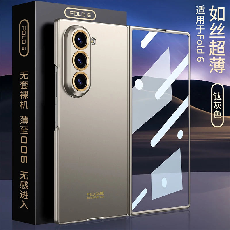 Ultra-thin Anti-scratch Plastic Case For Samsung Galaxy Z Fold 7 6 Screen Glass Restored Thickness Cover For Galaxy Z Fold7 Case