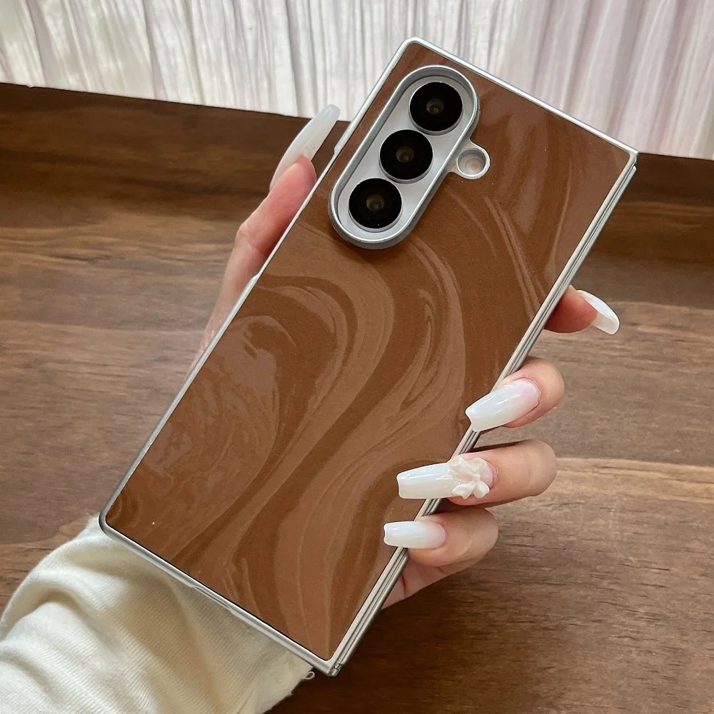 Creative Pattern Gradient Phone Case For Samsung Galaxy Z Fold 7 6 5 4 3 Shockproof Protection Folding Cover