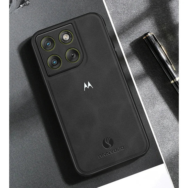 Busienss Retro Sheepskin Magnetic Case for Moto Signature Edge 70 Ultra Fusion+ 60 Pro 50 Ultra G67 G57 G17 Power Protect Cover