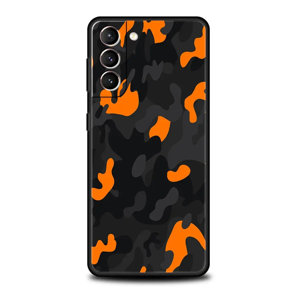 Camouflage Camo Military Army Phone Case For Samsung Galaxy S24 S23 S22 S20 Ultra S21 FE 5G S10 S9 Plus S10E Soft Silicone Cover