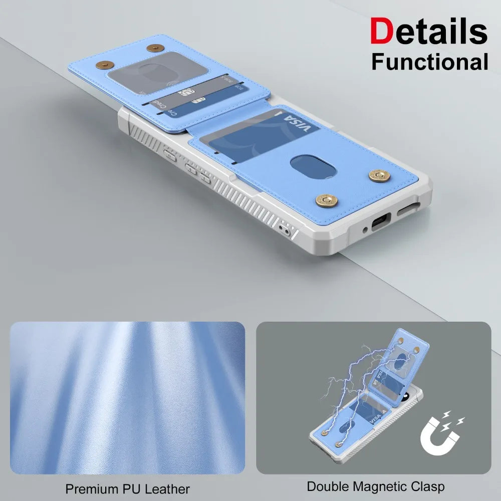 Card Slots Magnetic Foldable Kickstand Case for Google Pixel 11 10 9 Pro XL 8 7 Pro 10A 9A 8A 7A Luxury PU Leather Wallet Cover