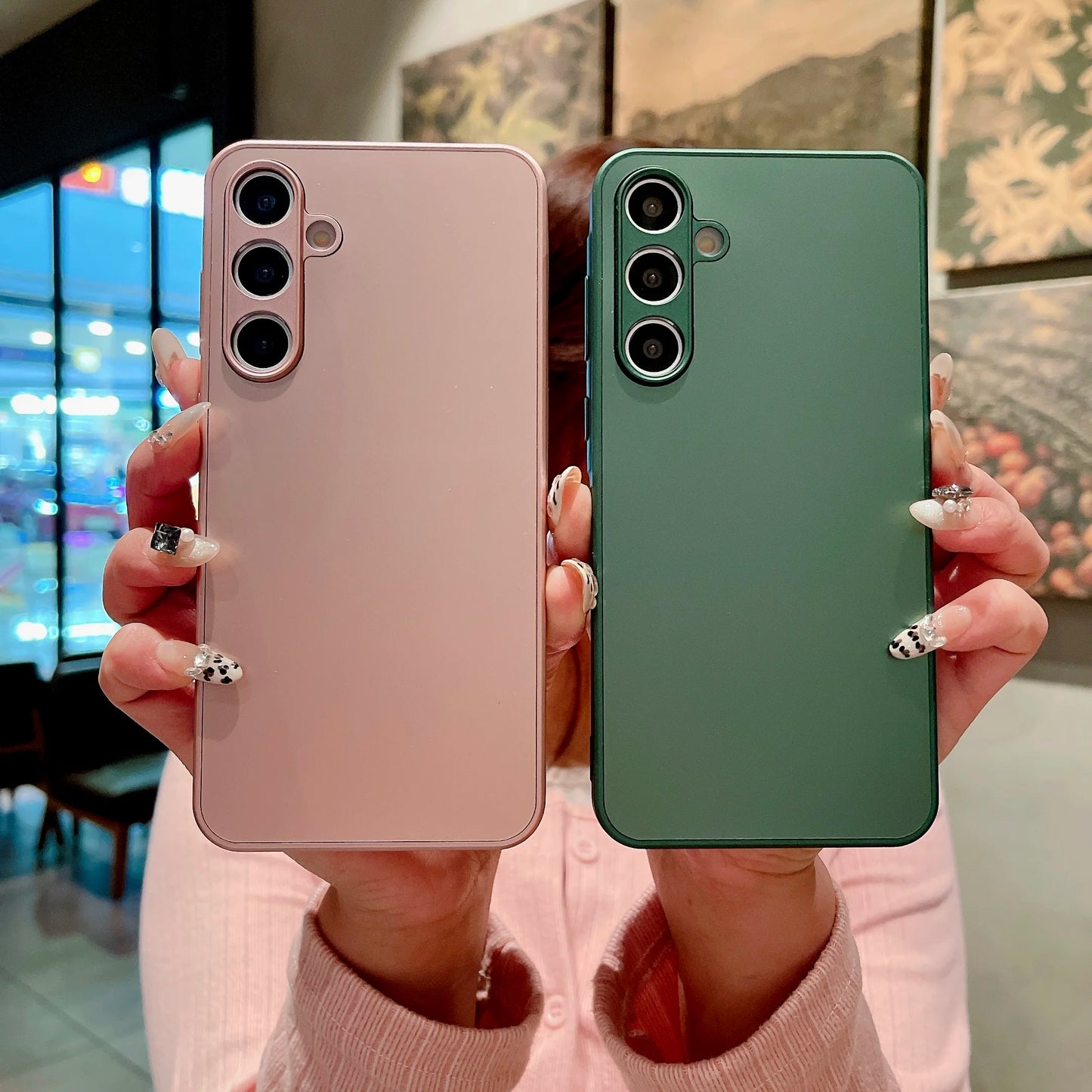 AG Frosted Anti-Scratch Glass Case For Samsung S25 Edge S24 FE S23 S22 S21 S20 FE Note 10 Plus 20 Ultra A55 A54 Shockproof Cover