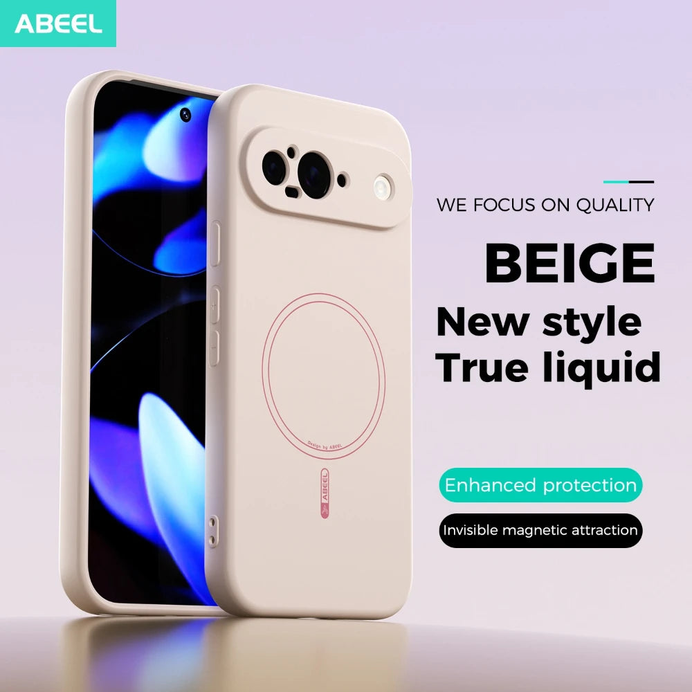 Silky Touch Liquid Silicone Phone Case For Google Pixel 10 10Pro XL 9 9Pro XL 9A Magnetic Wireless Charging Protect Soft Cover