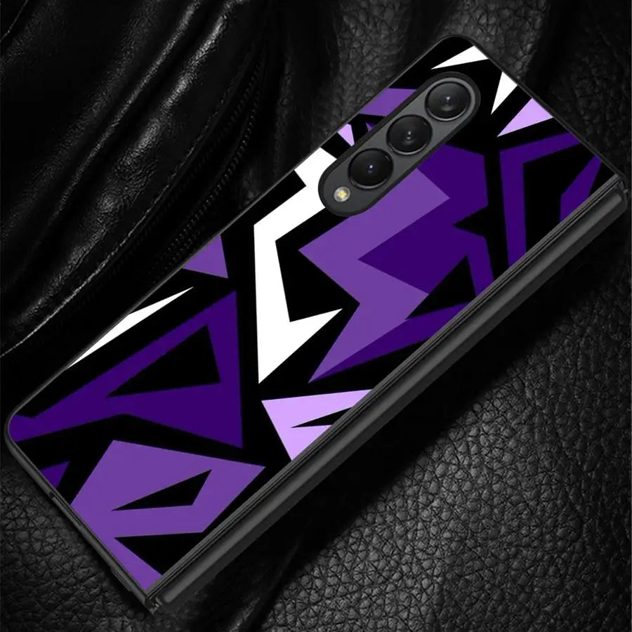 Irregular Art Back Phone Cover Case for Samsung Galaxy Z Fold 7 6 5 4 3 ZFold3 ZFold6 ZFold7 ZFold5 ZFold4