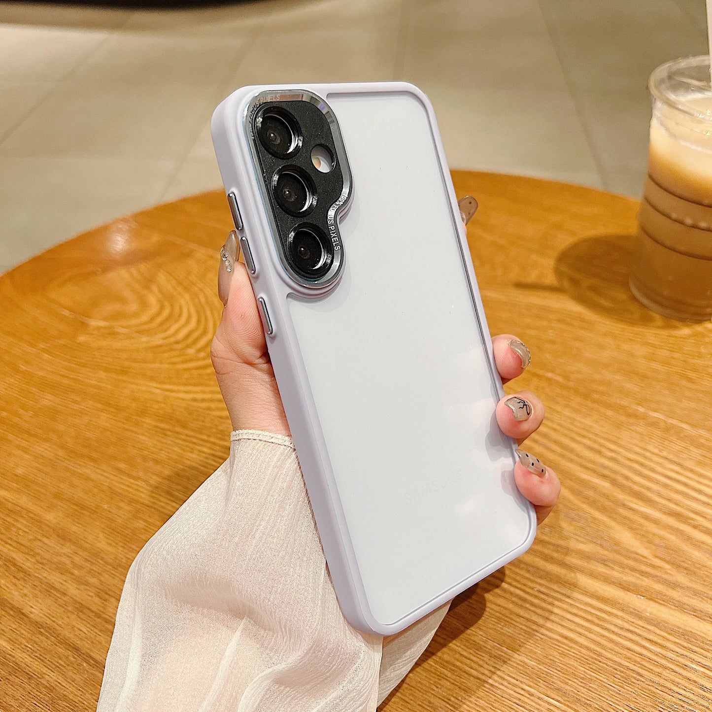 Transparent Acrylic Phone Case For Samsung Galaxy S25 S24 FE S23 Plus Ultra A55 A35 A16 A06 Metal Lens Protector Clear Cover