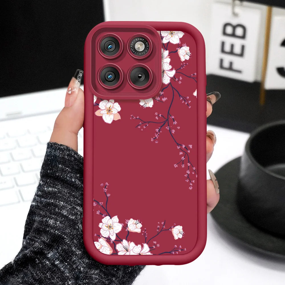 Spring Flowers Phone Case For Motorola Edge 70 60 50 40 Pro Ultra Fusion Stylus Neo 4G 5G Staircase Soft Cover