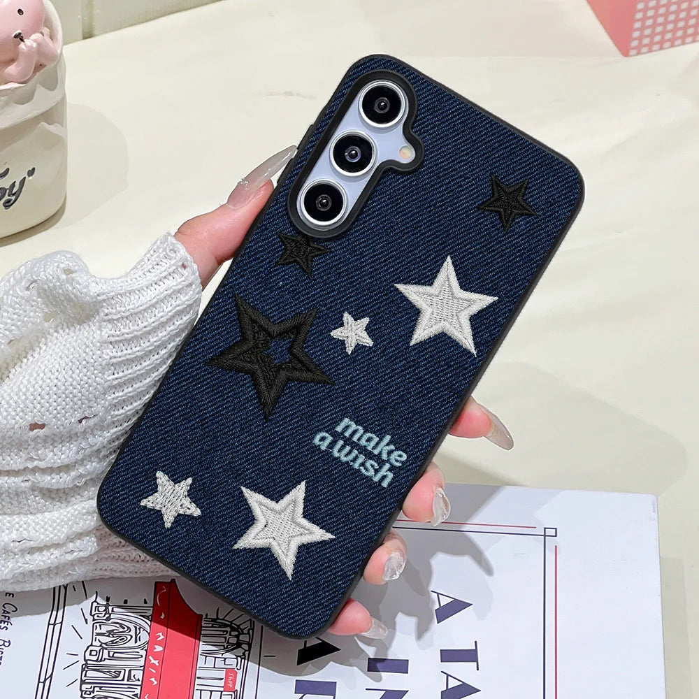 Star Phone Case For Samsung S26 Ultra A57 5G A56 5G S25 Ultra A37 A55 A17 A07 A26 S24 FE A05s Silicone Capinha Caha Shockproof