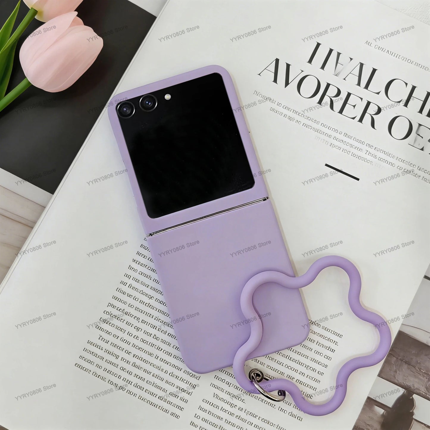 Cute Korean Gradient Color Case with Silicone Star Bracelet for Motorola Razr70/60/50 Ultra Razr60 Pro Razr 70/60/50 Back Cover