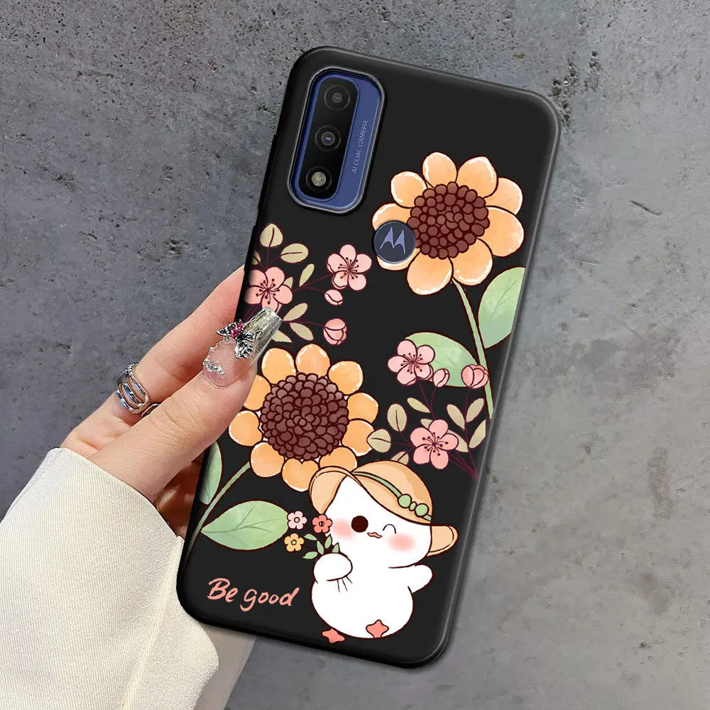 For Moto G 5G Plus G Power Pure Case Soft Silicone Beauty Floral TPU Phone Case For Motorola Moto G 5G 2022 2024 Back Cover