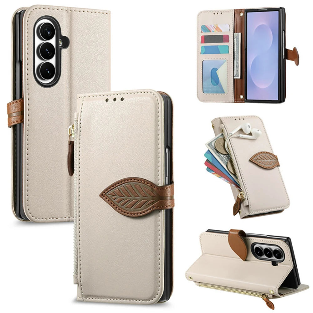 Z Fold8 Ultra 5G Flip Case For Samsung Galaxy Z Fold 8 Ultra Crossbody Zipper Leather Wallet Funda Galaxy Z Fold 8 Ultra Cover