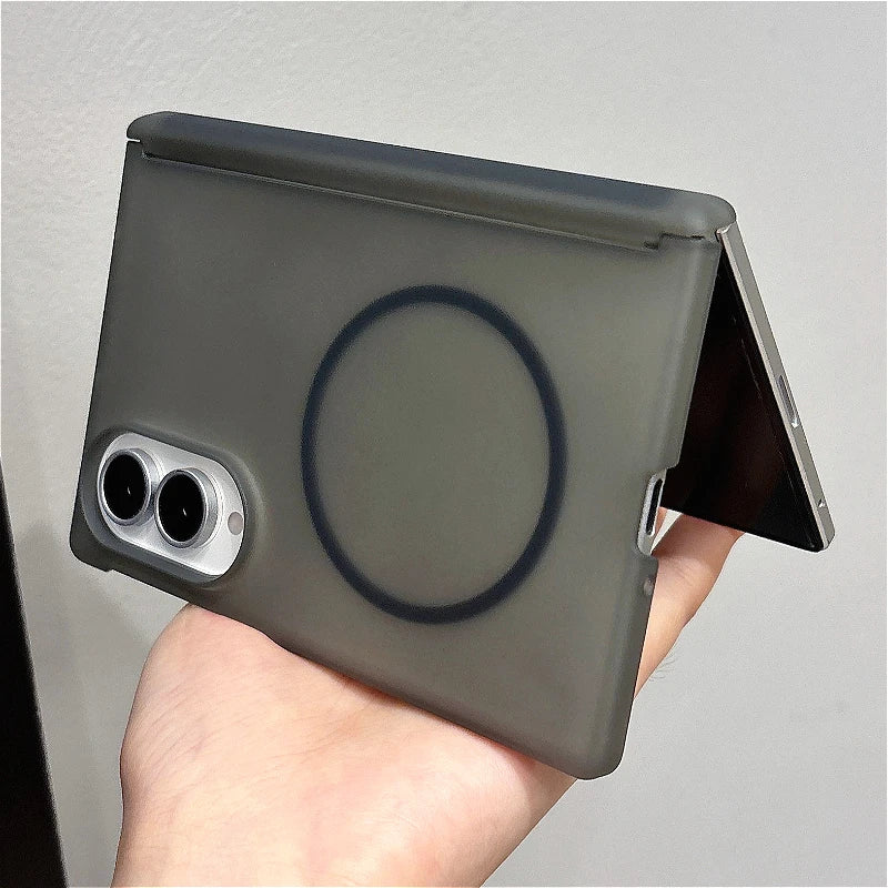 PC Frosted Magnetic Slim Case For Samsung Galaxy Z Fold 8 7 6 5 4 5G ZFold8 Fold7 Luxury Matte Transparent Shockproof Back Cover