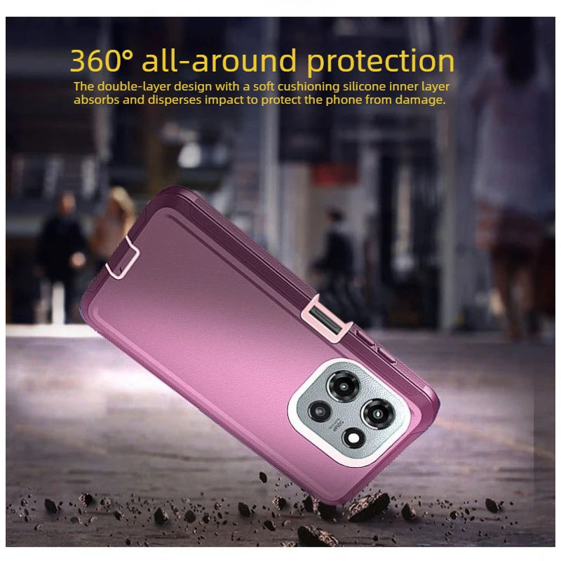 3-Layer Protection Case For Motorola G Edge Play Stylus Power 5G 2026 2025 2024 2023 Heavy Duty Hybrid Ott-Box Defender Cover