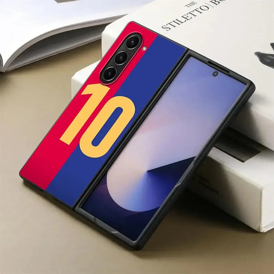Cool Football Number Case for Samsung Galaxy Z Fold 7 6 5 4 3 ZFold6 ZFold3 ZFold5 ZFold4 ZFold7 Back Phone Cover