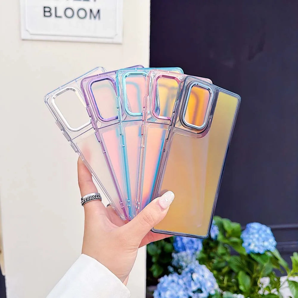 Laser Gradient Matte Shockproof Phone Case for Motorola Moto Edge 60 50 G04 G24 G05 G15 Power G Play 5G 2026 Stylus Fusion Cover