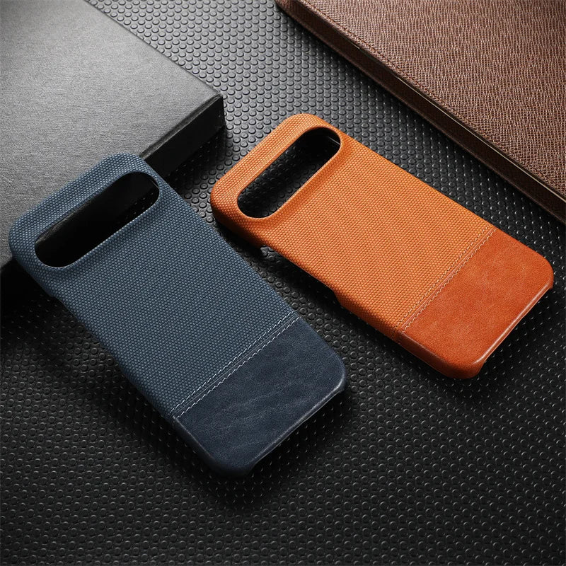 Luxury Matte Cotton Linen Soft Leather Phone Case For Google Pixel 8 9 Pro XL 8A Frameless Anti-Fingerprints PC Shockproof Cover