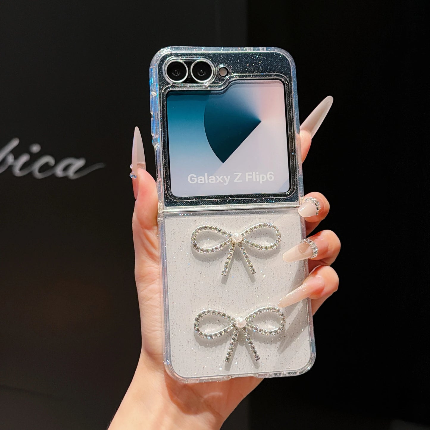 for Motorola Razr 70 60 50 Ultra 40 60Ultra 70Ultra Korean 3D Glitter Rhinestone Bowknot Fold Case Shockproof Soft Cover