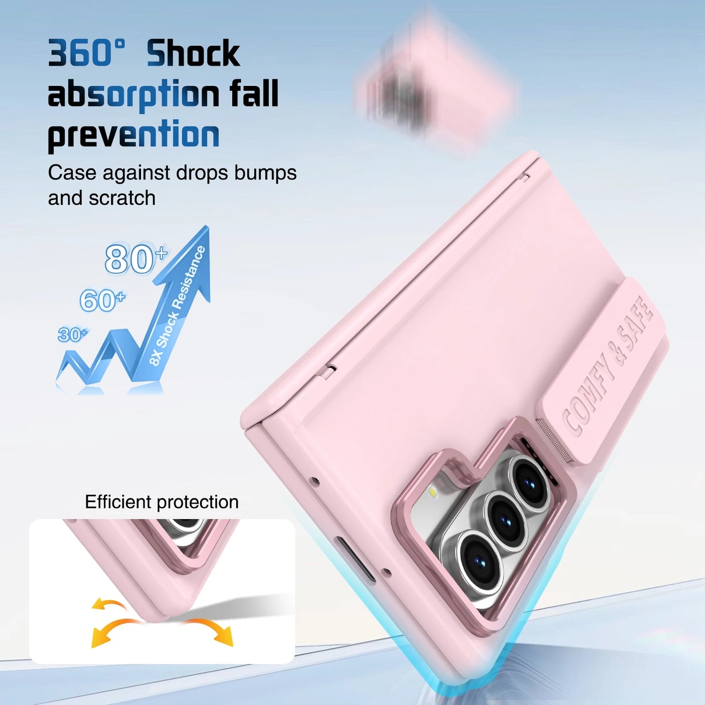 For Samsung Galaxy Z Fold 7 6 5 4 3 5G Bracket Phone Case With Hinge Screen Protect Film Silicone Grip Shockproof Protect Cover