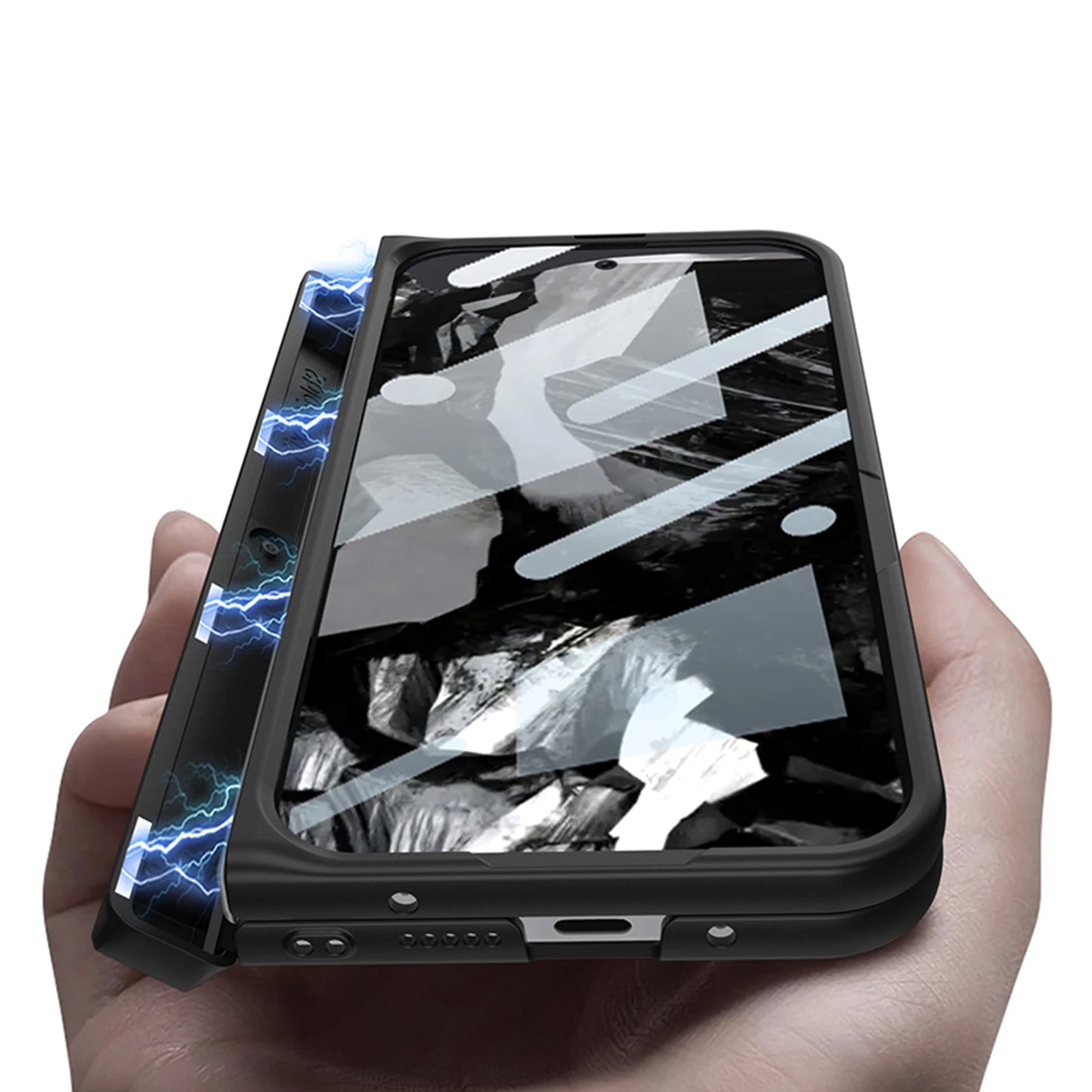 With Touch Pen Screen Protector Bracket Magnetic Hinge Protection Hard PC Cover For Google Pixel 9 10 Pro Fold Case