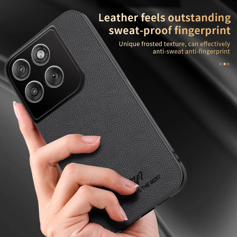 For Motorola Moto Edge 70 X70 Air Case New Business Plain Leather Magnetic PC Anti-drop Cover For MOTO X70 Air Shockproof Funda