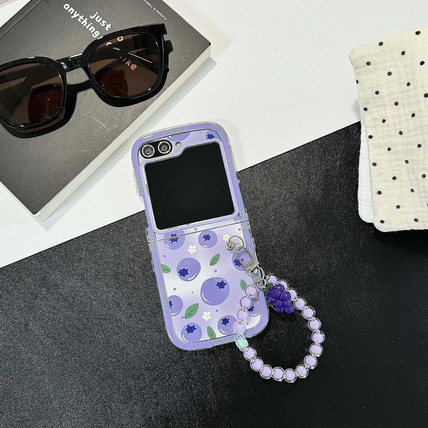 Blueberries Strawberries for Samsung Galaxy Z Flip 7 6 5 4 Protective Back Cover for ZFlip5 ZFlip6 ZFlip7 Case Shell