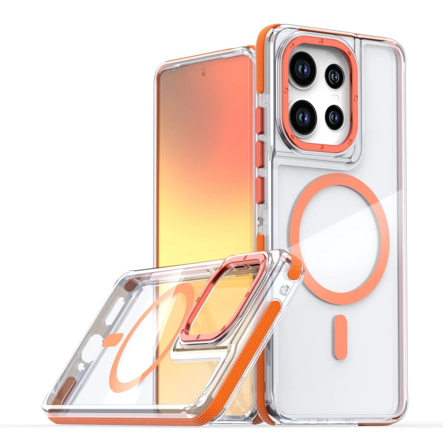 Luxury Shockproof Magnetic Transparent Case for Motorola Moto Edge 60 50 Fusion 50 Pro G86 G56 G15 G05 G55 G24 5G Magsafe Cover