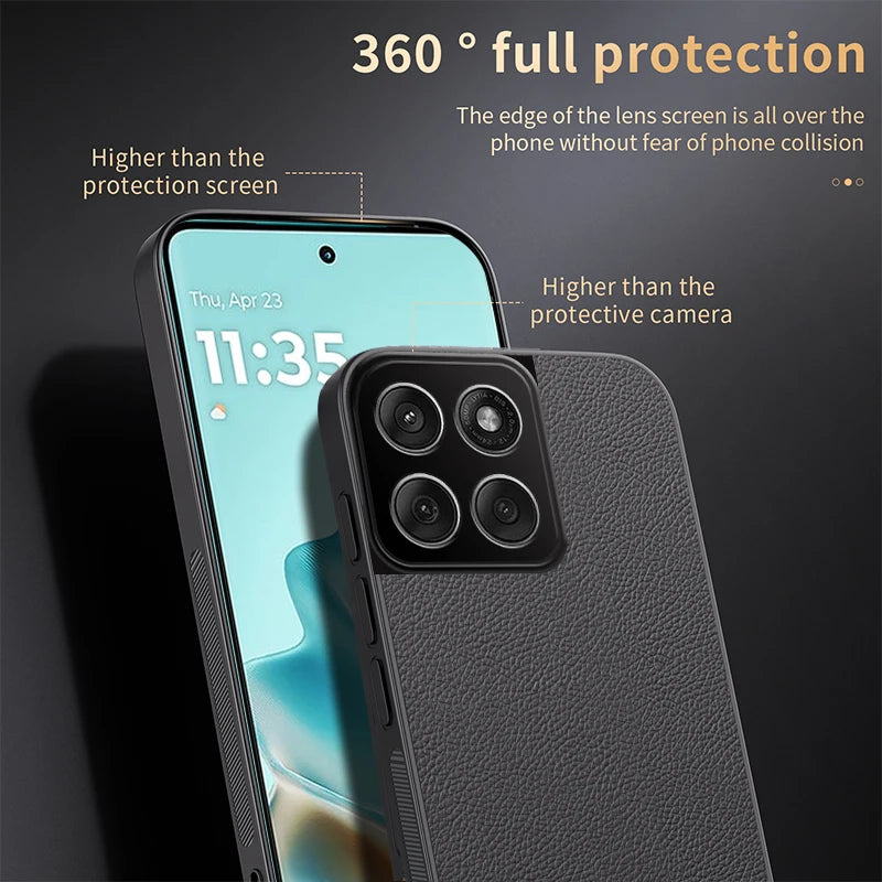 Luxury Business Leather Soft Frame Magnetic Cover For Motorola Edge 60 Fusion Edge60Fusion 5G Phone Cases Capa