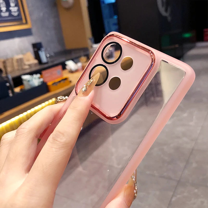 Fashion Transparent MOTO Edge 50 Neo Case for Motorola Edge 50 Fusion 40 G35 G24 Lens Film Protection Soft Silicone Clear Cover