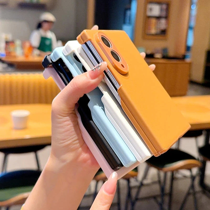For Samsung Galaxy Z Fold 8 Case Hard PU Skin Magnetic MagSafe Protective Back Cover Case For Z Fold 8 8Ultra Phone Shell