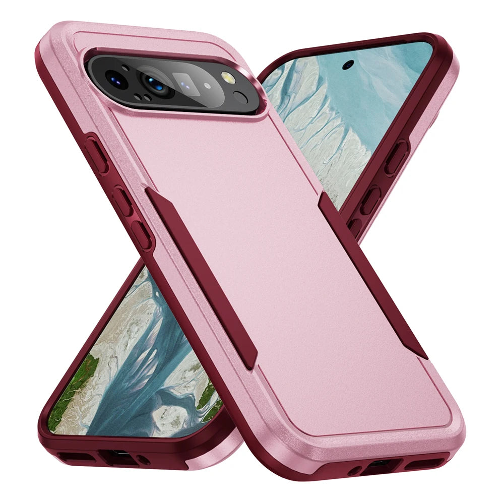 Dual Layer Double Protection Back Cover For Google Pixel 8 7 9 Pro XL Case For Google Pixel 9A 8A 7A Military Grade Matte Cases