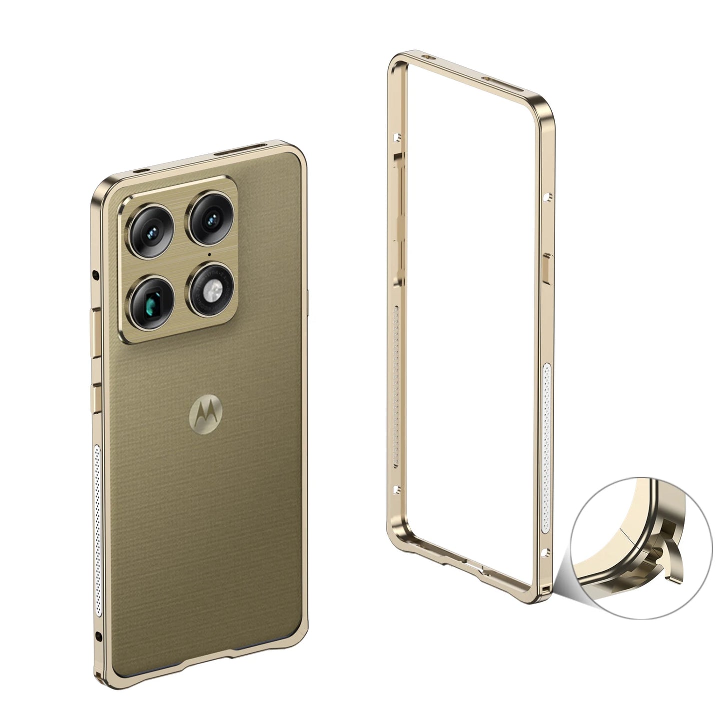 Case For Motorola Signature MOTO X70 Air Pro Luxury Aluminum Alloy Frame Case Shockproof Bare-skin feel For Motorola Edge70