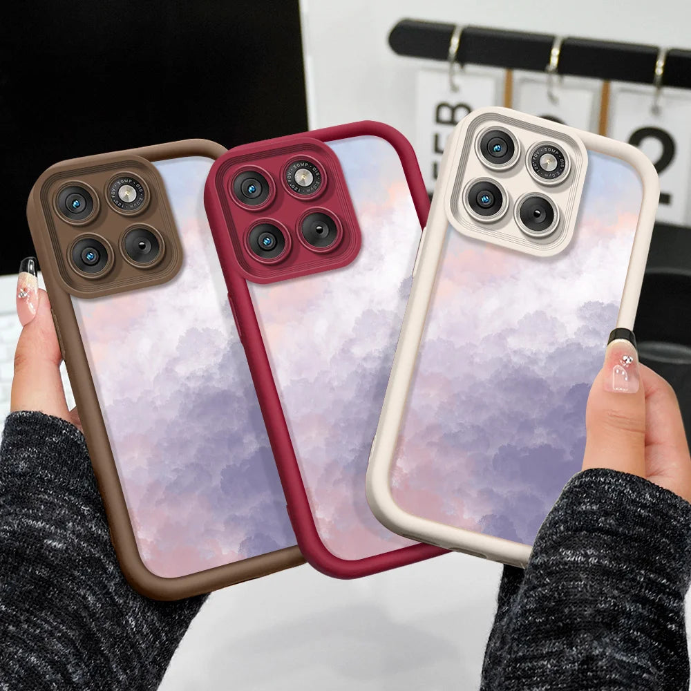 Texture Clouds Phone Case For Motorola Edge 70 60 50 40 Pro Ultra Fusion Stylus Neo 4G 5G Staircase Soft Cover