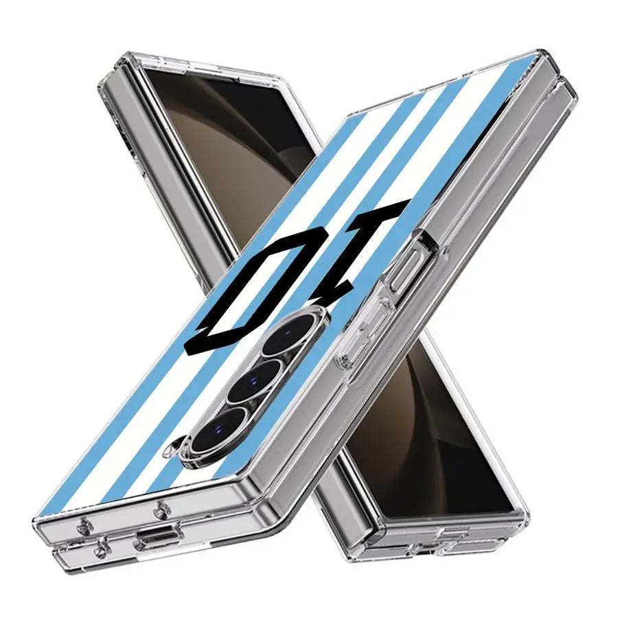 Football Star Digital Art Hard Phone Cover Case for Samsung Galaxy ZFold7 ZFold3 Z Fold 7 6 5 4 3 ZFold5 ZFold6 ZFold4