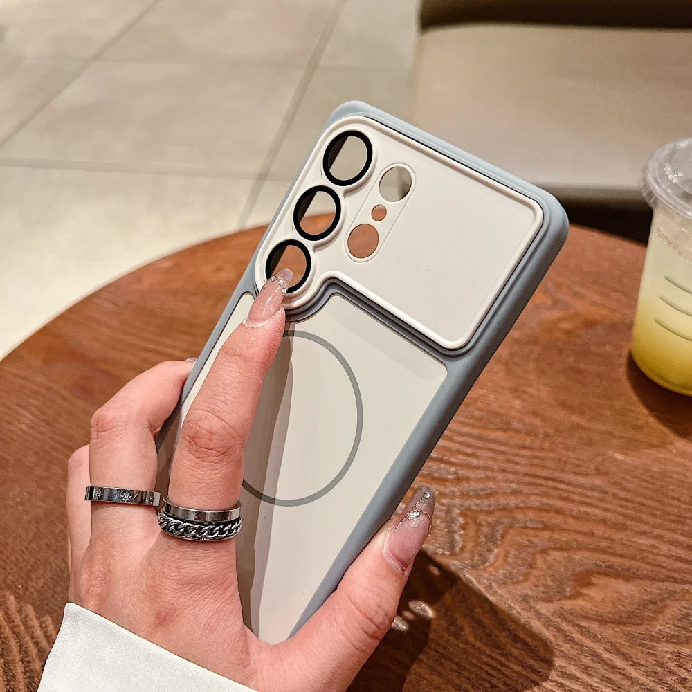 Luxury Bracket Magnetic Ring Holder Case for Samsung Galaxy S26 Ultra Wireless Charging Stand Shockproof Cover for S26 Plus