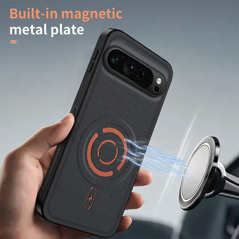 Busines Luxury Technology Fabric Phone Case For Google Pixel 11 Pro XL 6 7 8 9 10 Pro 10A 9A 8A for Magsafe Anti-drop Back Cover
