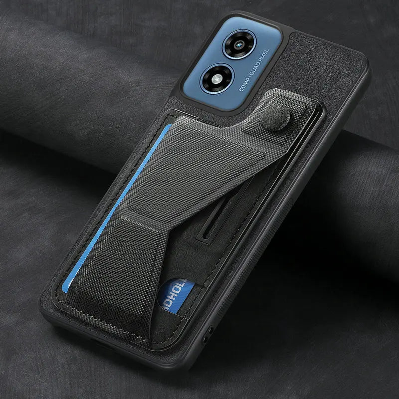 Leather Card Holder Capa for Motorola Moto G85 G55 G45 G35 G05 E15 S50 Neo Edge 60 Fusion Edge50 Pro 50 Neo 5G Bumper Back Case
