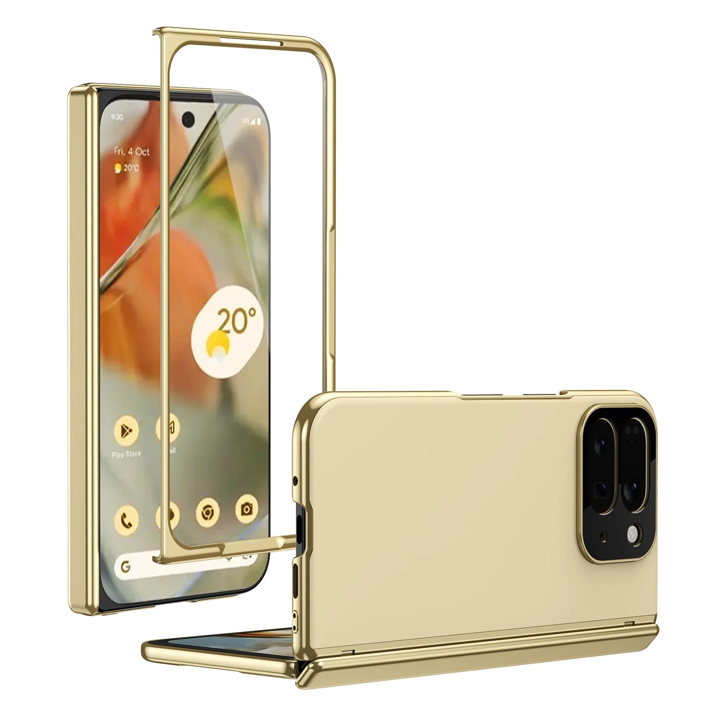 AG Matte Anti-Fingerprint Phone Case for Google Pixel 10 Pro Fold Hinge Lens Protection Shockproof Cover with Front Glass Film