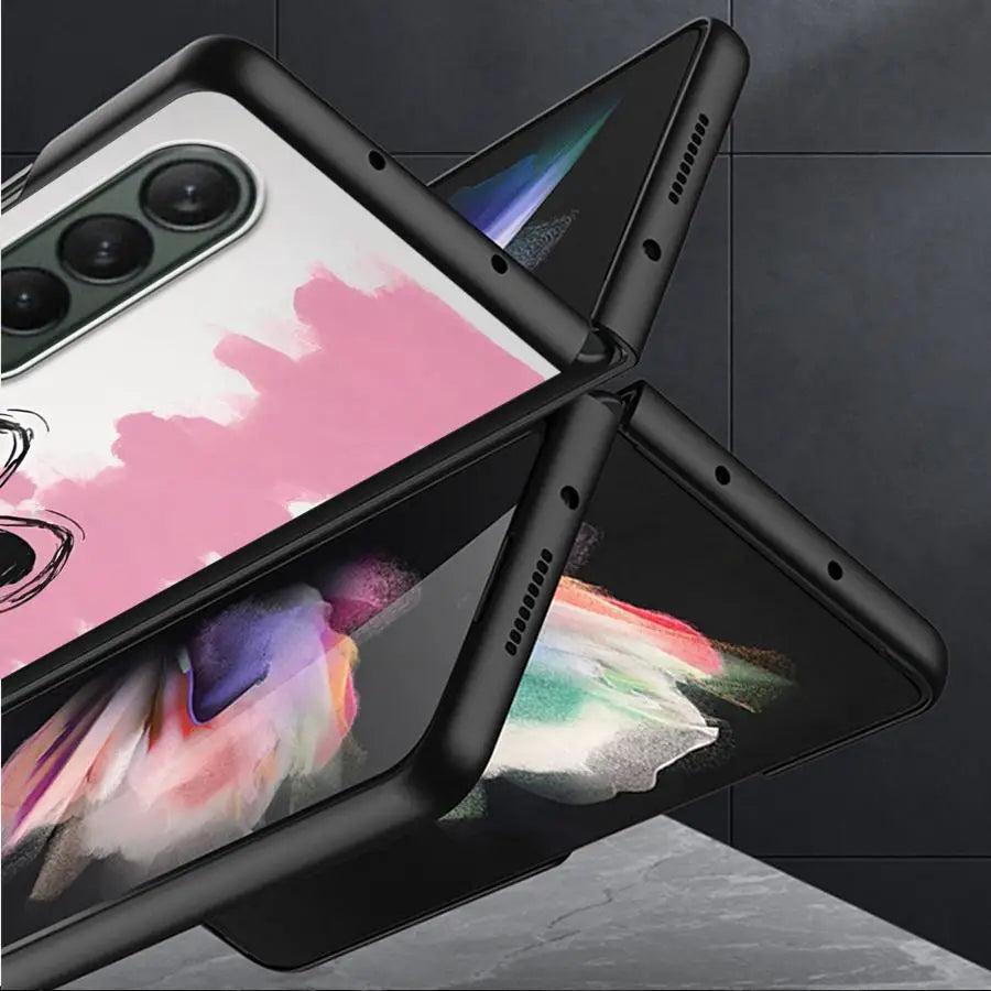 Cartoon Cute Pet Paw Prints Case for Samsung Galaxy ZFold4 ZFold6 ZFold3 ZFold5 ZFold7 Z Fold 7 6 5 4 3 Back Phone Cover