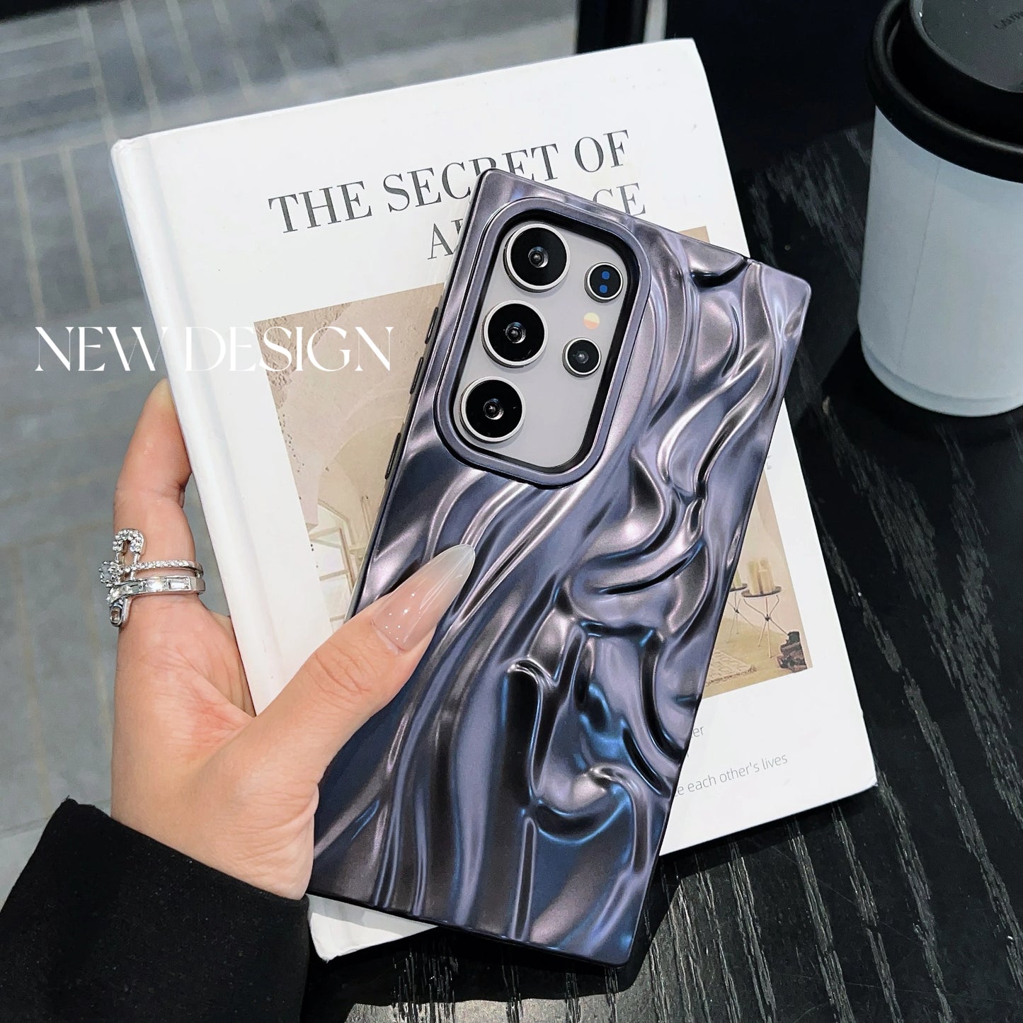 3D Plating Wave Wrinkle Matte Solid Color Case For Samsung S25 S24 Plus S23 Ultra FE A56 A36 A26 A16 A06 A55 A35 A25 Soft Cover