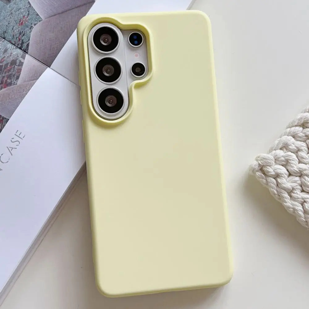 Liquid Silicone Case For Samsung Galaxy S26 S24 S25 Ultra Plus Fe A17 A36 A56 A37 A57 Candy Color Flocking Protective Soft Cover