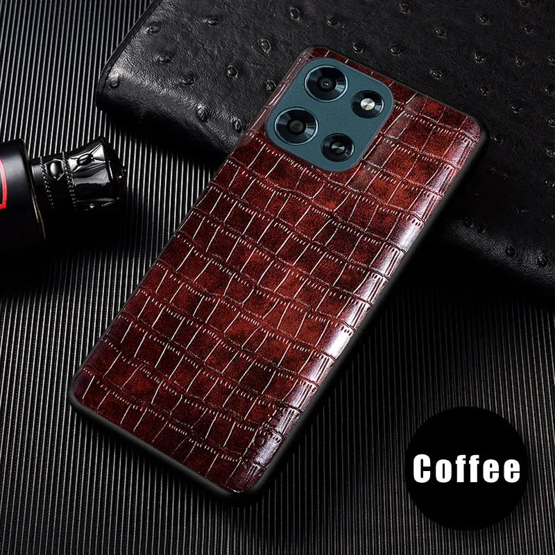 Luxury Crocodile Leather Case For Motorola Moto G86 G67 G57 G06 Power G Play 2026 Slim Fit Back Cover for Moto G 2026 case