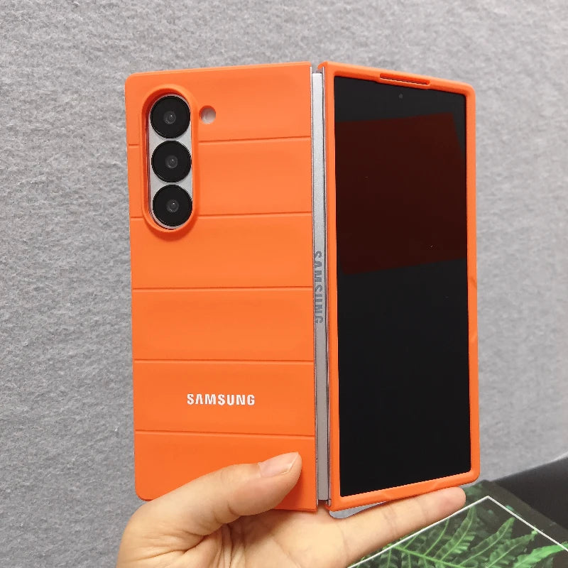 Skin Feel Phantom Shield Case For Samsung Galaxy Z Fold 7 6 5 4 3 Fold7 Fold6 2-piece Set Protective Shockproof Back Cover Funda